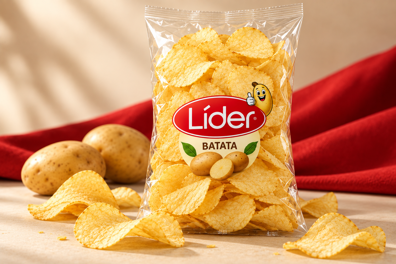 Pacote individual de Batata Chips Líder